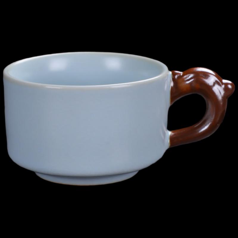 

ZISIZ Ru Ware Tea Cup with Dragon Handle