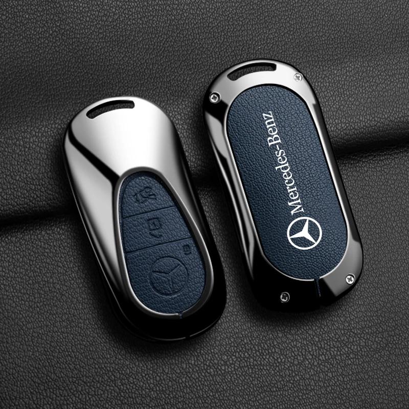 YWP4  Keyring Protector Car Remote Cover Shell Holder For Mercedes Benz C S E Class GLC W206 W214 W223 E300 C260 C300 S450 S500