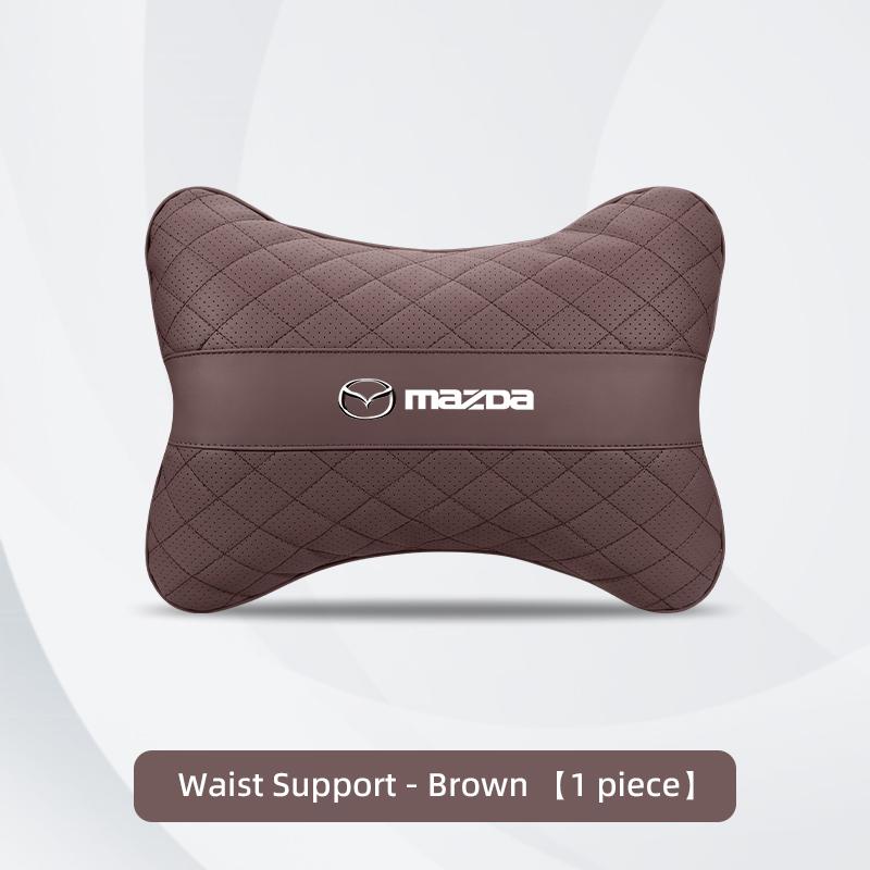 Nappa Leather Car Headrest Neck Pillow Waist Cushioning For Mazda 2 6 3 CX5 CX80 CX70 CX90 MX30 CX60 CX50 CX30 BT50 e-TPV CX3