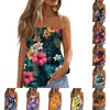 Women's Summer Fashion Strapless Top, Cute and Sexy Off-Shoulder Hawaiian Print Sleeveless T-Shirt
