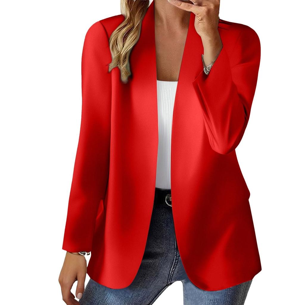 Women's  Fashion  Long Sleeve Open Front  Business Casual Cardigan, Fashion Jacket,