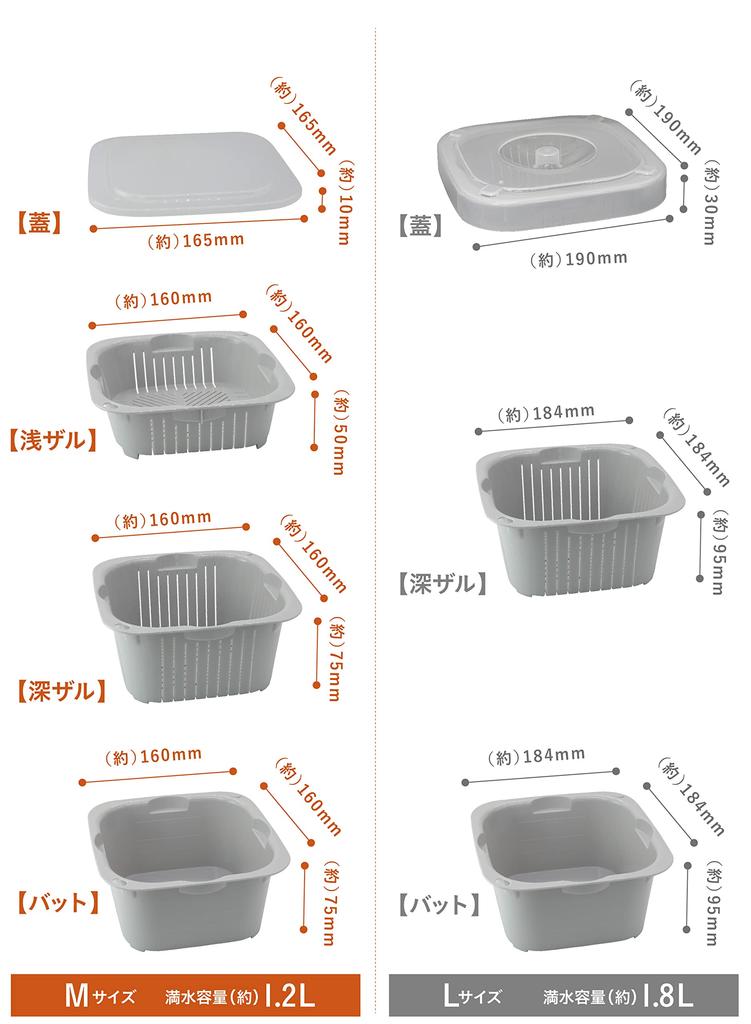 CB JAPAN Colander and Drainer Microwave and Dishwasher for Food by Atomico Set, Medium, Antibacterial, Safe, Preparation,