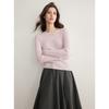 ELLE Women's Slim Fit Merino Wool Blend Knit Sweater