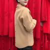 Herbst Winter Damen Locker Geschnittene Wolljacke Damen Langärmelige Oberbekleidung Mutter Große Größe 5XL Beidseitig Kurze Oberteile Mantel