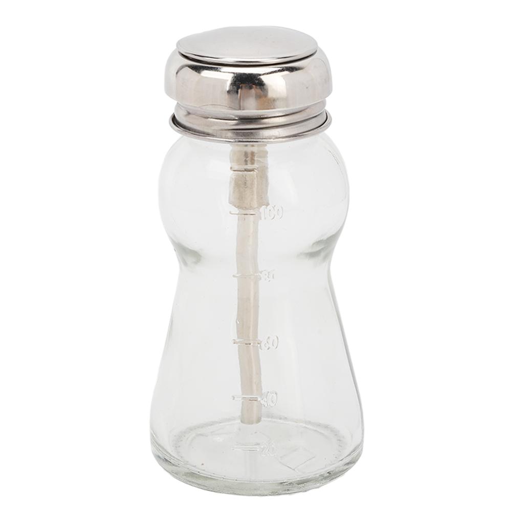Nail Polish Remover Pump Glass Empty Dispenser Bottle Press Type for Makeup Liquid 100ml
