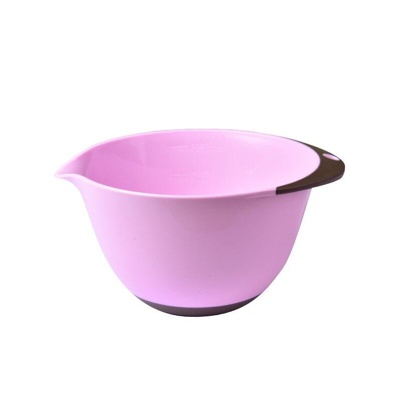 

Plastic Baking Tools Plastic Egg Bowl Kitchen Accessories Non-Slip Thickness with Silicone Bottom for Cake Bakery | Bowls