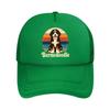 Vintage Bernedoodle Sunset Stripe Po Mesh Baseball Cap For Womens Unisex FeUnisex Beach Dad Hat Hip Hop