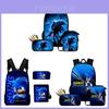 Sonic The Hedgehog Backpack Set With 3d Printed Cartoon Design For Daily Use