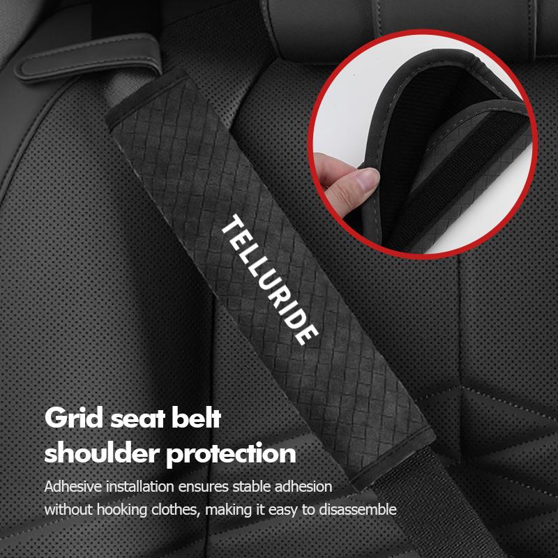 AANO1 Car Styling Seatbelt Shoulder Pad Safety Shoulder Protector Cover For KIA Venga Sedona Forte Stonic Picanto Sorento Stinger