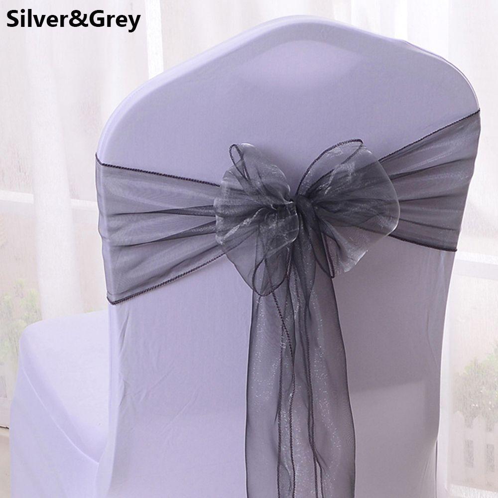 Ribbon Seat Cover Tie Wedding Reception Supplies Events Banquets Chair Back Decor Chair Bows Sashes
