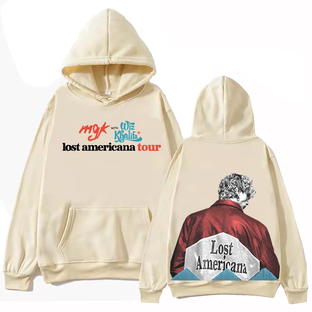 MGK Lost Americana Tour Machine Gun Kelly Худи Харадзюку Хип-Хоп Пуловер Топы Свитшот Подарок XL