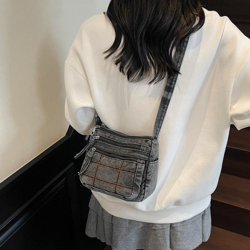 Shoulder Bag Women's Crossbody Bag Denim Small Square Bag