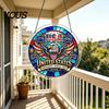 Glass Wind Chime Effect Acrylic Puzzle Suncatcher, Bee Yellow Flower Sun Catchers for Window Hanging, 7.48 Inch DIY Collectible Piece Craft