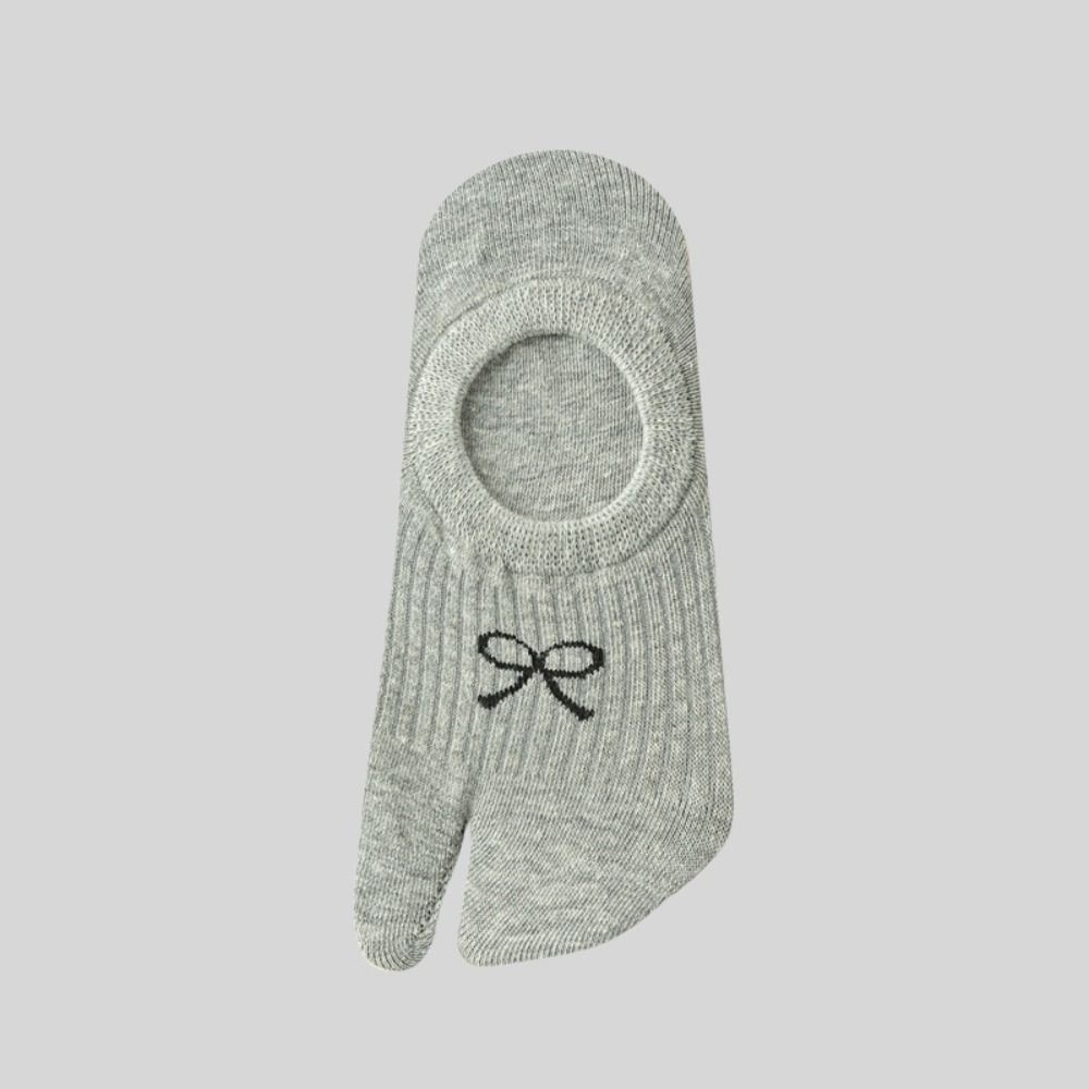3Pairs Breathable Two Toe Boat Socks Invisible Split Toe Ankle Socks Sweet Bow Socks  Summer