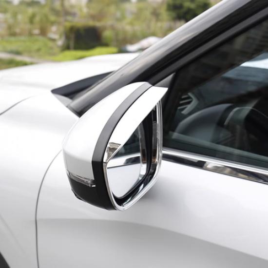For Mitsubishi Outlander -2024 Chrome Rain Eyebrow Rearview Mirror Frame