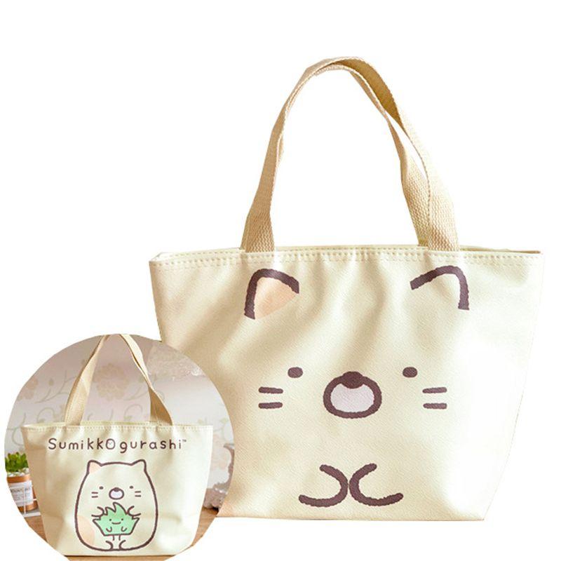 Sumikkogurashi Multicoloured Lunch Bag With Smooth Zippers And Comfortable Handle