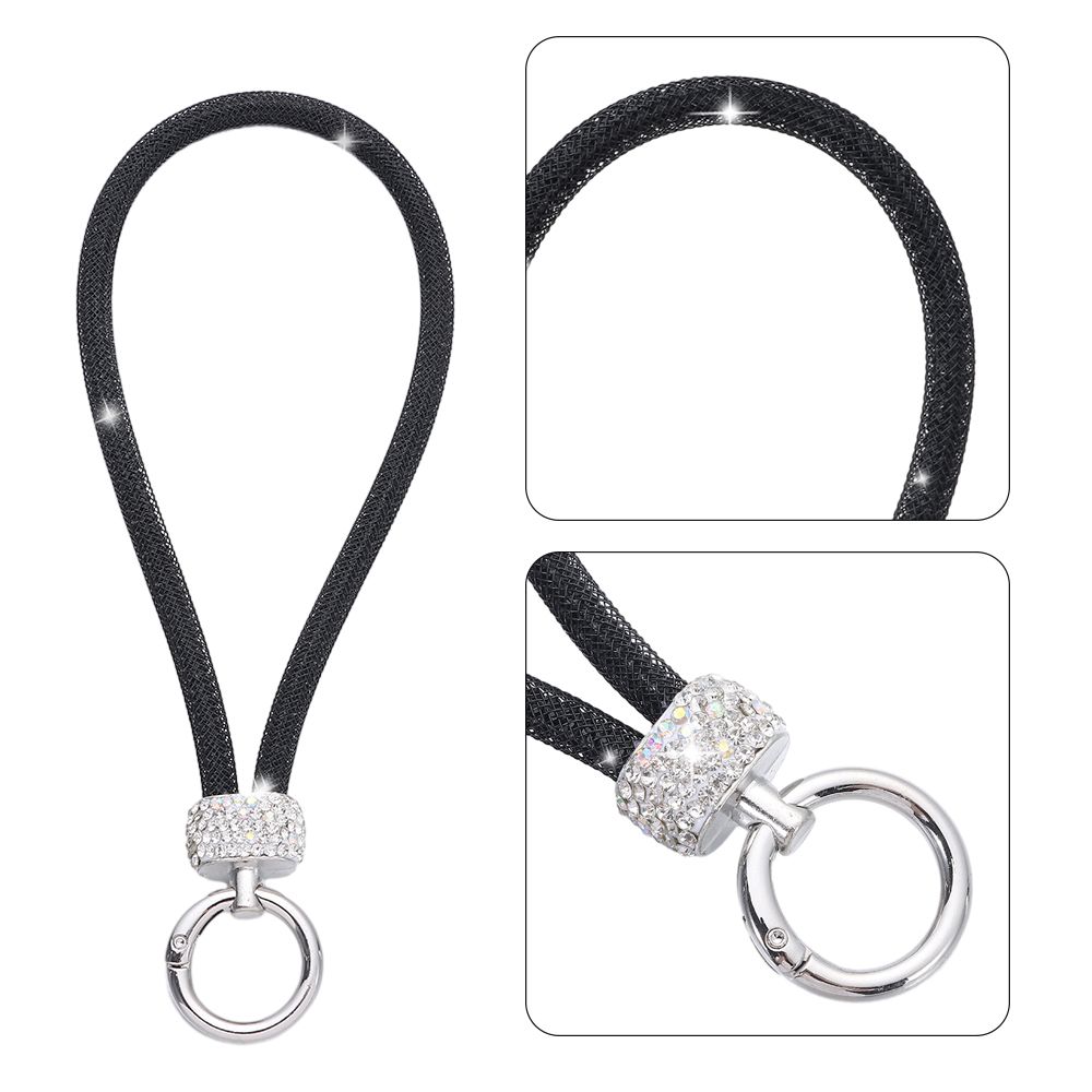 Glitter Rhinestone Phone Lanyard Phone Diamond Crystal Wrist Straps Keychain Hanging Anti-lost Rope