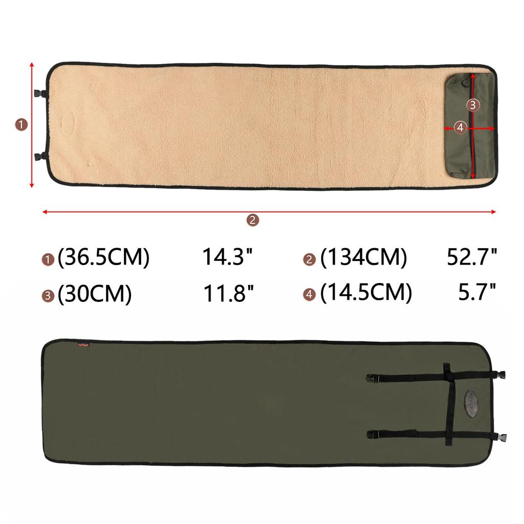 TOURBON Rifle Cleaning Shooting Hunting Gear 134cm Mat, Mat, Pouch, Foldable,