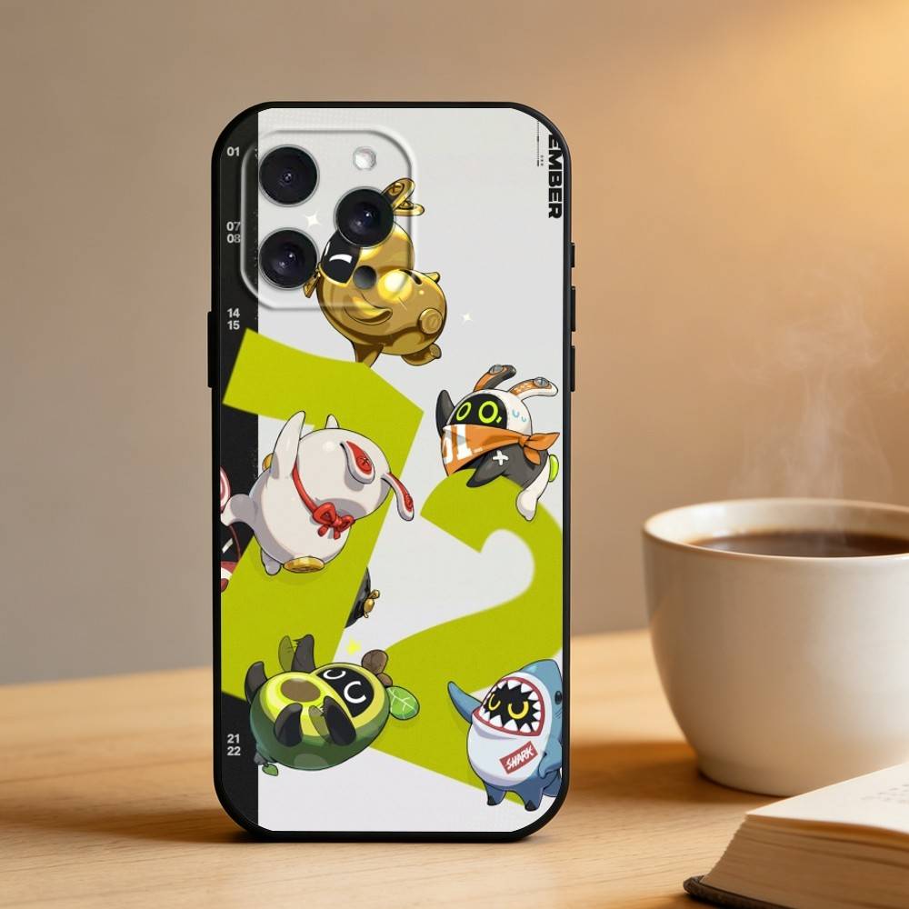 Z-Zenless Z-Zone Zero Bangboo  Phone Case For iPhone 16,15,14,13,12,17,Pro Max,Plus Silicone Black Case
