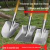 Heavy-Duty All-Steel Shovel for Construction, Digging, and Gardening - Large Pointed and Flat Heads