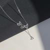 TikTok Trendy Heart Tassel Necklace – Luxurious, Simple Clavicle Chain Jewelry for Women