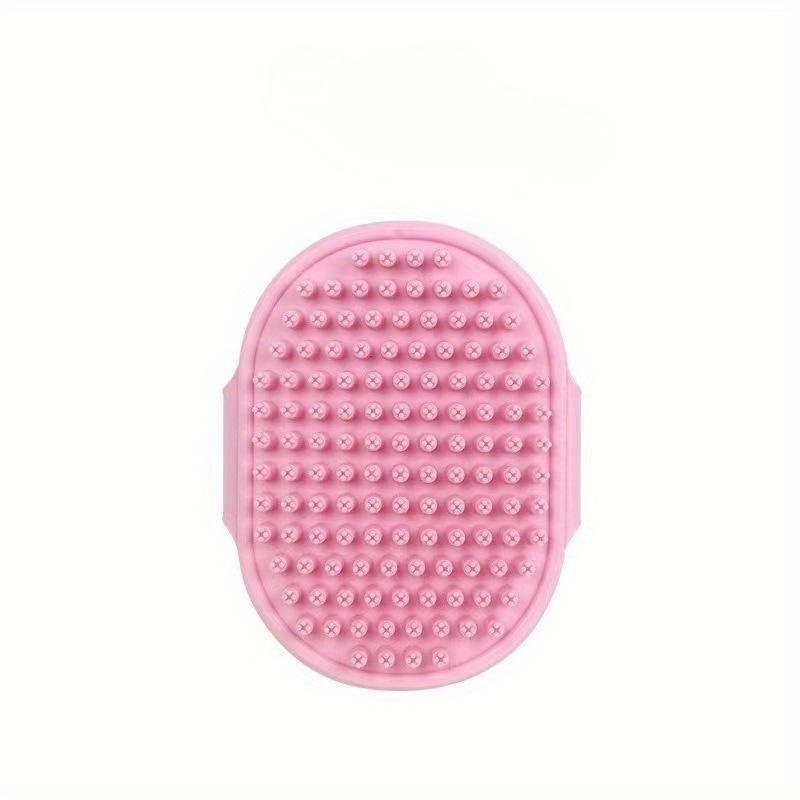

Dog Bath Brush, Dog Grooming Shedding Soothing Massage Rubber Bristles Curry Comb with Adjustable Ring Handle for Pet Dogs& Cats