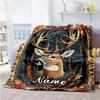 Elk1 Customize Text Blanket Lightweight Customizable Blanket Soft Warm Cozy Versatile for Bed Chair Home Decor Couch All-Season Use
