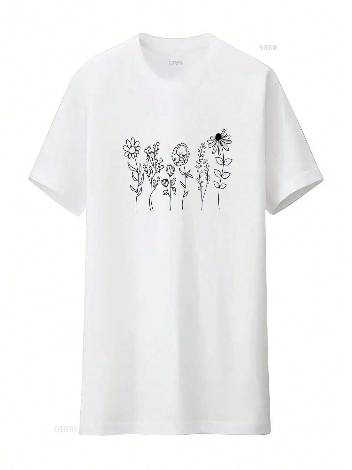 Wild Flowers T Shirt Wildflower Floral Botanical Flower Nature Lover Ladies Womens Flover Vintage Washed Versatile Stylish S разноцветный