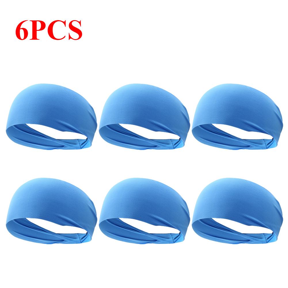 1-6PCS Elastic Sports Headband Men Women Fitness Yoga Gym Head Band Anti-slip Breathable Hair Sweatband for Outdoor Running