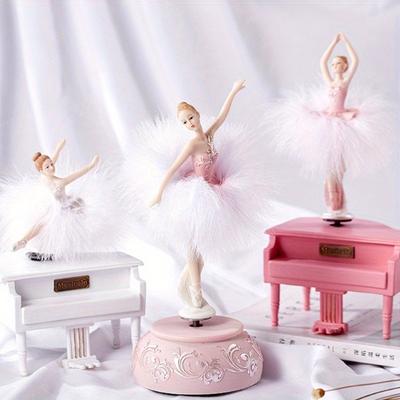 1 Pezzo Elegante Ballerina Rotante Carillon Balletto Artigianato Statuetta Regalo per Amico Decorazione Matrimonio Compleanno Festa di Natale