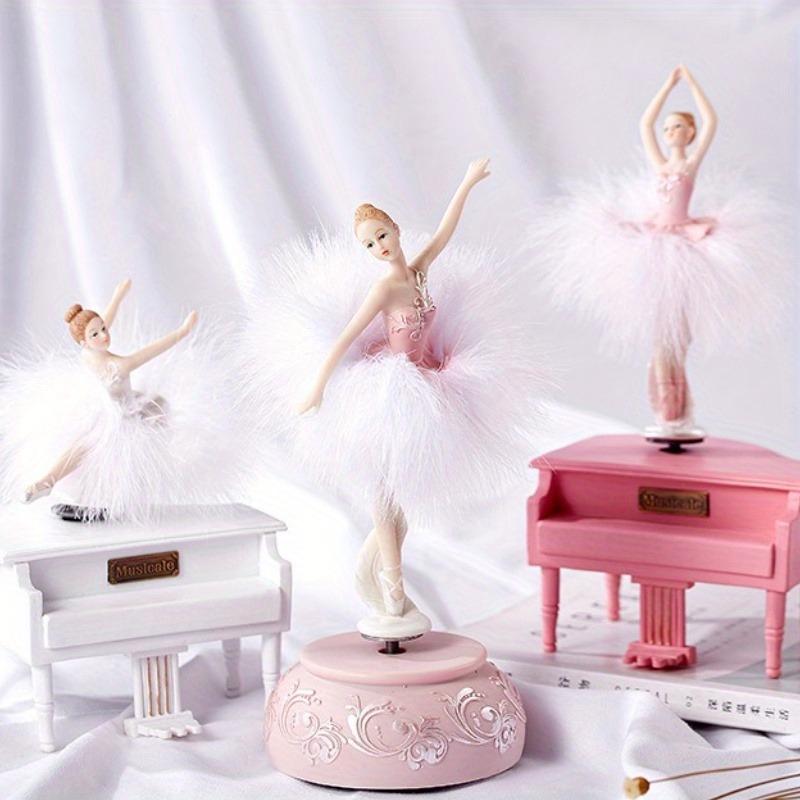 1Pc Rotating Ballet Music Box - Elegant Dance Girl's Desktop Handicraft Figurine Box Friend's Wedding Birthday & Christmas Gift