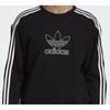 Adidas Originals Trefoil Cut-Out Logo Crew Neck Sweatshirt Men Sweatshirt Black DX4233