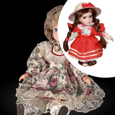 Ceramic Doll ,Collectibles Model ,European and American Country Style, Beautiful with Hat Hair