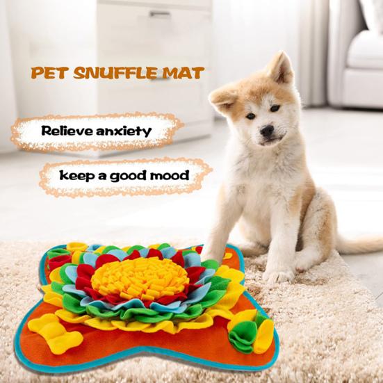 Pet Sniffing Pad Soft Tear Resistant Dog Snuffle Mat with Sound Pet Foraging Mat Treat Dispenser Pet Supply