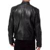 European & American Style Men's Stand-up Collar Leather Motorcycle Jacket with Logo