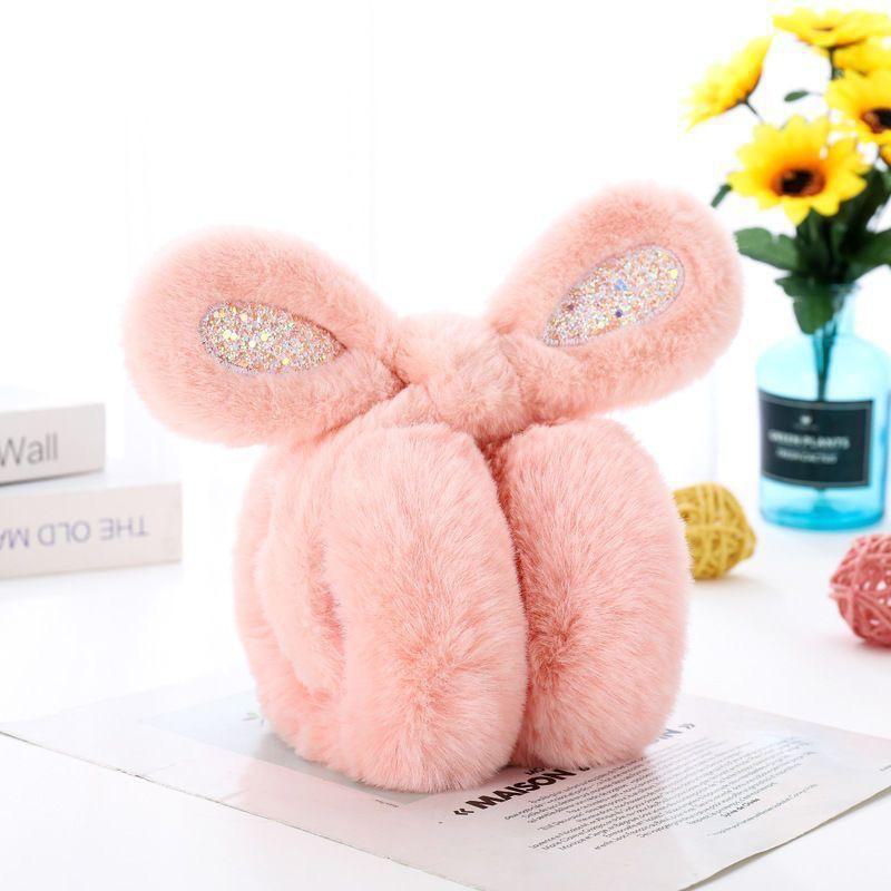 Dámské skládací korejské chlupaté náušníky vysoké hodnoty pro ochranu proti chladu na podzim a v zimě