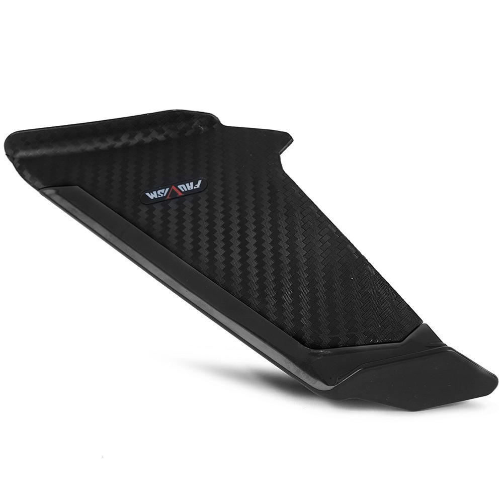 2x Carbon Fiber Look Motorcycle Front Fairing Side Winglet Wind Fin Spoiler Trim
