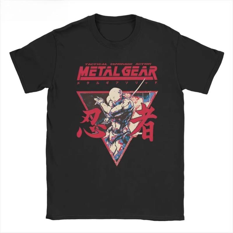 2025 Men's Women's MGS1 Solid Snake Game T-Shirt Metal Gear Cotton Top Funny Short Sleeve O-Neck T-Shirt Classic T-Shirt