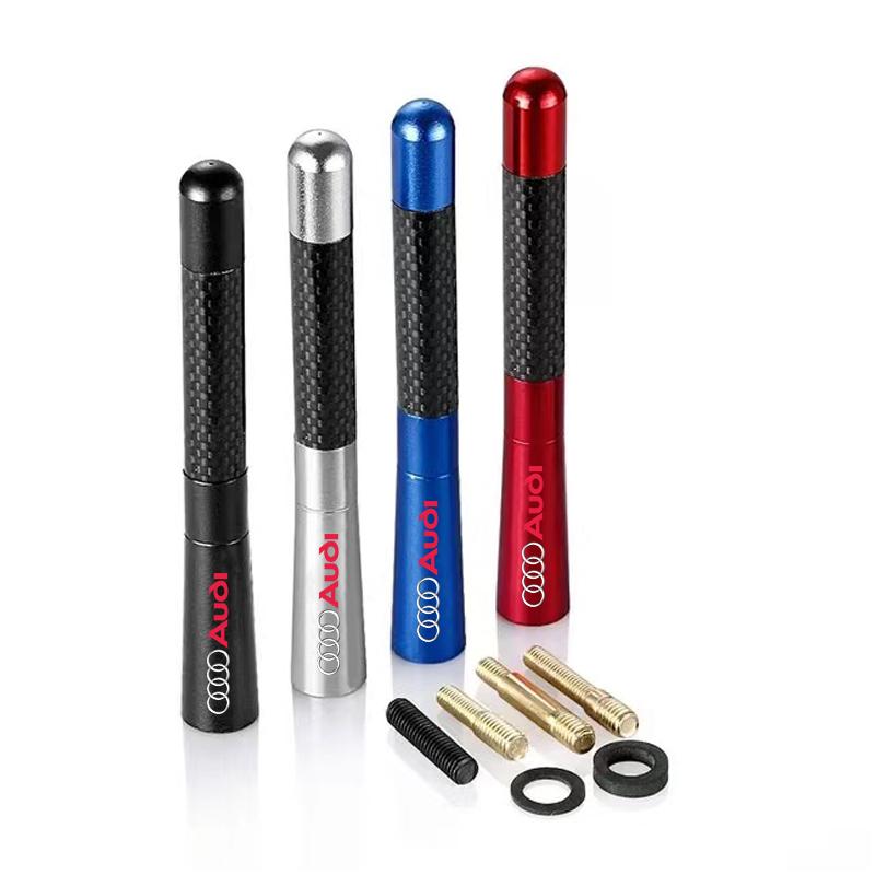 12cm Car Delicate Carbon Fiber Short Antenna Radio Auto Accessories for Audi C5 C6 C7 A4 B6 B8 B7 A6 A3 A5 Q3 Q5 Q7 8P S3 S5 S4 S2 S6 RS3 RS4 RS5 RS6