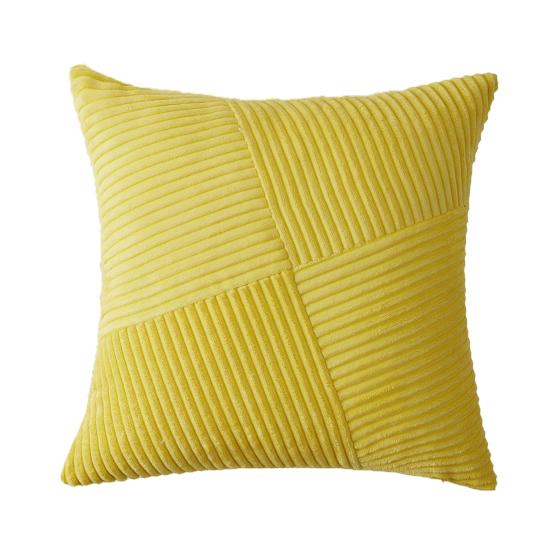 

Boho Textured Pillow Cover Corduroy Striped Patchwork Throw Pillow Cover 18x18 Inch Rustic Cushion Cover for Farmhouse Home Sofa Couch Bed Living Room 45x45cm