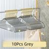 10Pcs Non-marking Transparent Glitter Hangers Non-slip Clothes Drying Rack Laundry Hanger  Wardrobe