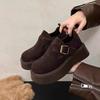 Thick-soled Women's Autumn Small People Gain Height, New Retro One-pedal Boken Single Shoes