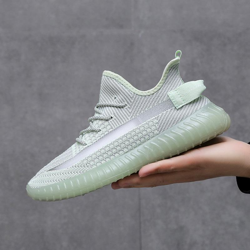 Coconut Shoes New Men's and Women's Same Summer Breathable Mesh Shoes Men's New Trendy Flying Woven Sports and Leisure Shoes