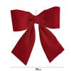 Red Velvet Bow Tie Christmas Decoration Large Size Tree Ornament Window Decor Festive Bow Tie For Christmas Holiday Celebration