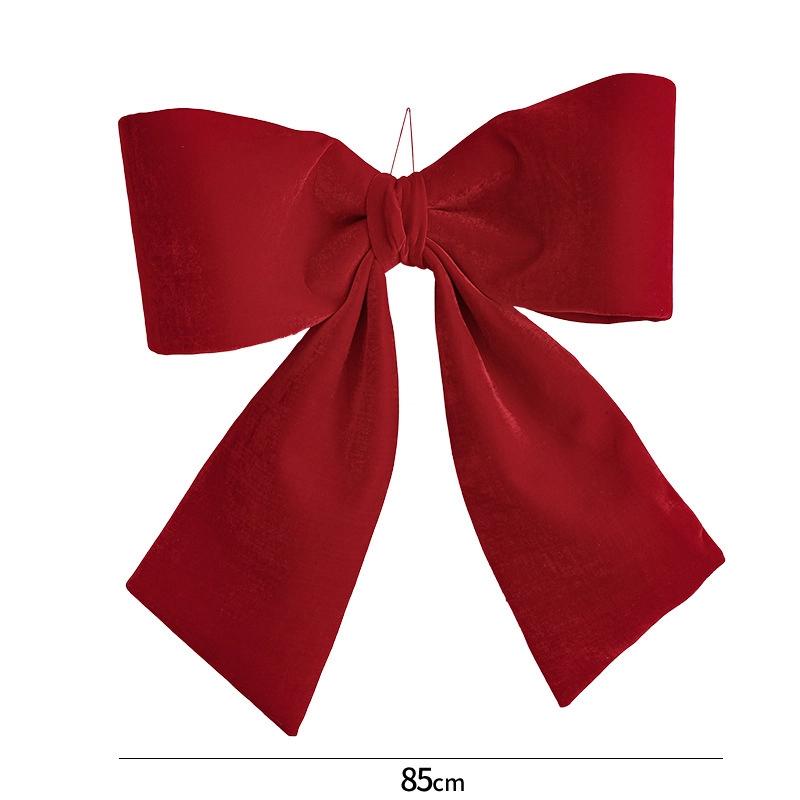 Red Velvet Bow Tie Christmas Decoration Large Size Tree Ornament Window Decor Festive Bow Tie For Christmas Holiday Celebration