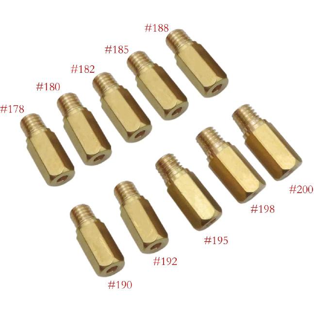 10X Main Jets for Keihin Carb PWK YFZ450 TRX450 178 180 182 185 188 190 192 195 198 200