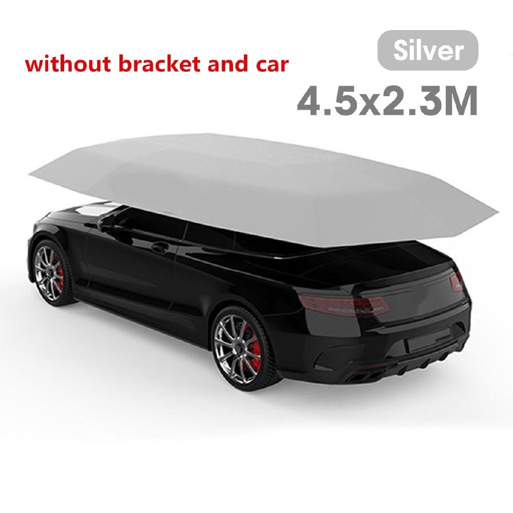 

Новый автомобильный зонт с дистанционным управлением, автомобильный солнцезащитный зонт, тент для крыши, комплекты защиты от УФ-излучения без кронштейна, чехол для автомобиля Silver 4.5*2.3m