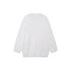 Li Ning Solid Color Casual Crew Neck Pullover Sweater Women sweater White AMBR062-1