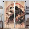 Home Interior Curtains for Camera Japanese Animals Modern Living Room Curtains 2 Pieces Partition Blackout Curtain Shades Child