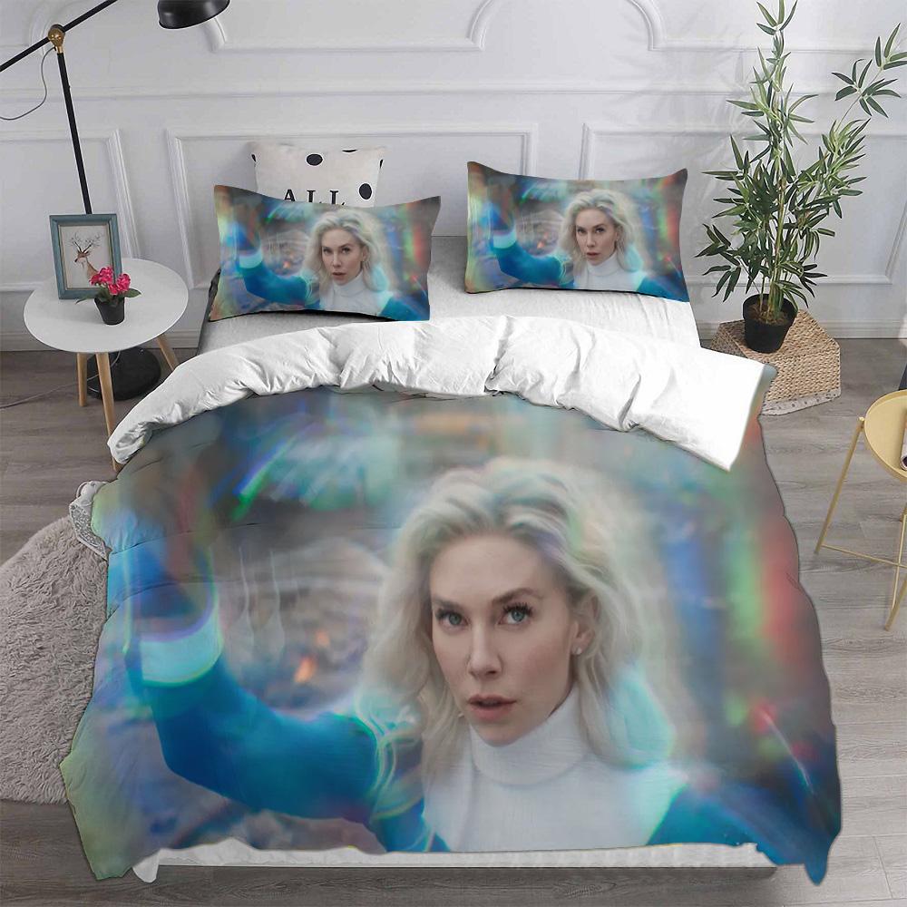 3D printing Cover Duvet Movie Fantastic Four Bedding Sets Comforter Quilt Cover Pillow 2-3 Pieces Sets Kids Adult Size 100x135cm-2pcs